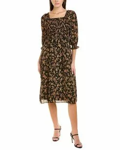 Nanette Lepore Smocked Midi Dress Women