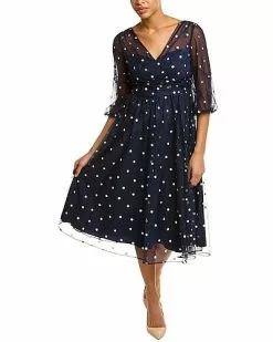 Adrianna Papell Olka Dot A-Line Dress Women