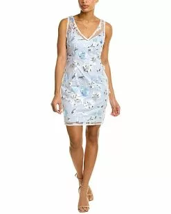 Adrianna Papell Floral Applique Sheath Dress Women