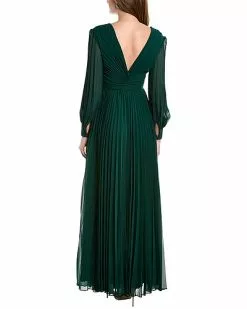 Badgley Mischka V-Neck Shirred Gown Women -Dresses shop 1050555745 RLLD 2