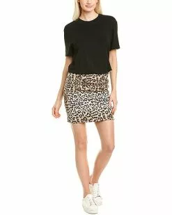Nicole Miller Leopard Combo Sheath Dress Women