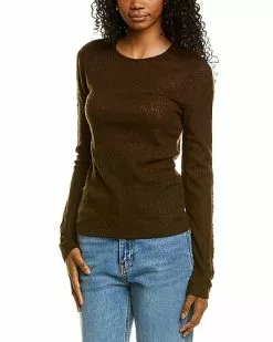 Vince Lace Wool-Blend Top Women