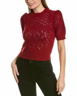 BCBGMAXAZRIA Puff Sleeve Wool-Blend Sweater Women