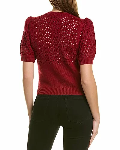 BCBGMAXAZRIA Puff Sleeve Wool-Blend Sweater Women 4 BCBGMAXAZRIA Puff Sleeve Wool-Blend Sweater Women - Image 2