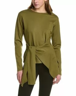 Gracia Asymmetrical Tie Hem Top Women
