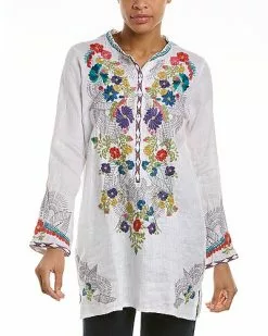 Johnny Was Roseton Linen Tunic Women