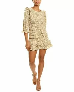 Avantlook Ruffle Ruched Mini Dress Women
