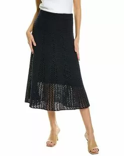 Vince Godet Crochet Skirt Women