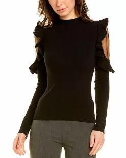 Gracia Mesh Shoulder Sweater Women