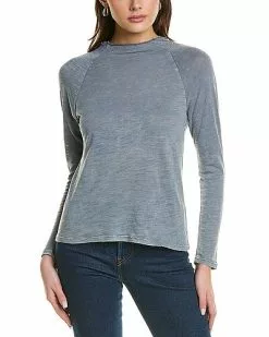 Chaser Slub Jersey Mock Neck Top Women