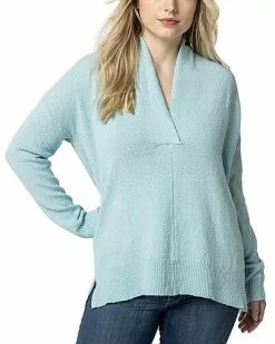 Lilla P Shawl Collar Tunic Sweater Women