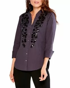 NIC+ZOE Evening Glam Shirt Women