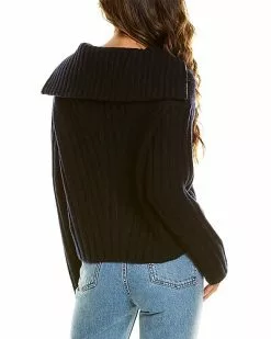 Vince Rib Transfer Zip-Up Cashmere & Wool-Blend Sweater Women -Dresses shop 1411292676 RLLD 2