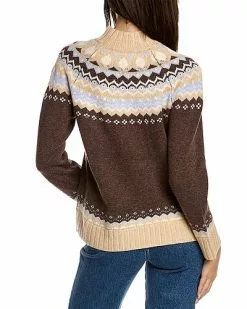Hannah Rose Fairisle Raglan Turtleneck Wool & Cashmere-Blend Sweater Women -Dresses shop 1411308911 RLLD 2