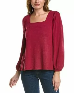 Lilla P Full Sleeve Square Neck Top Women