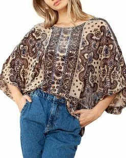 Hale Bob Silk-Blend Jersey Top Women