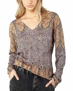 Hale Bob V-Neck Silk & Cashmere-Blend Sweater Women