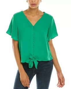 Vince Camuto Button-Down Tie-Front Blouse Women
