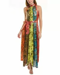 Alice + Olivia Mertie Silk-Blend Maxi Dress Women
