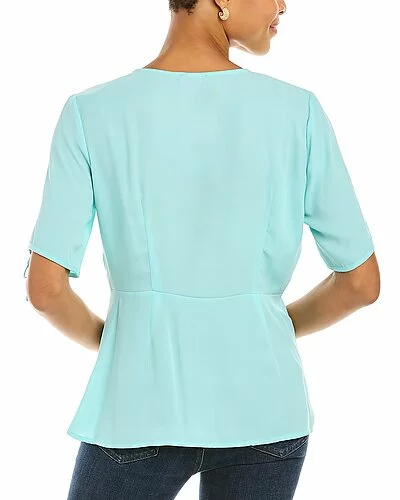 Vince Camuto Button Front V-Neck Blouse Women 4 Vince Camuto Button Front V-Neck Blouse Women - Image 2