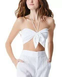 Alice + Olivia Livia Mock Tie Halter Top Women
