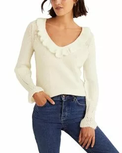 Boden Fluffy Frill Wool & Alpaca-Blend Jumper Women