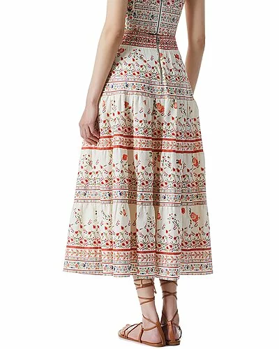 Alice + Olivia Melony Smocked Shirred Skirt Women 4 Alice + Olivia Melony Smocked Shirred Skirt Women - Image 2