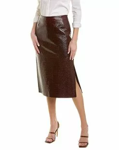 Lafayette 148 New York Birdie Leather Skirt Women