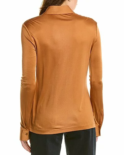 St. John Collared Silk Blouse Women 4 St. John Collared Silk Blouse Women - Image 2