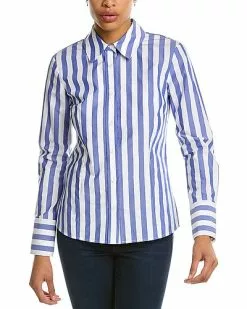 Carolina Herrera Striped Button Down Women