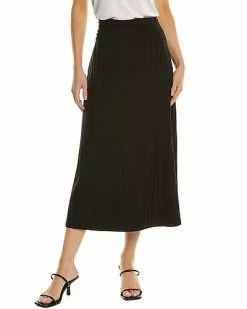 EILEEN FISHER Wide Stretch Rib A-Line Skirt Women