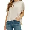 Three Dots Raw Cut Dolman T-Shirt Women -Dresses shop 1411510080 RLLD 1