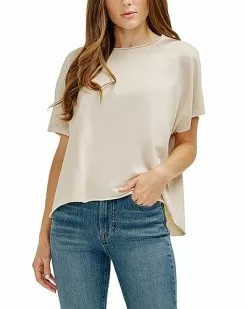 Three Dots Raw Cut Dolman T-Shirt Women