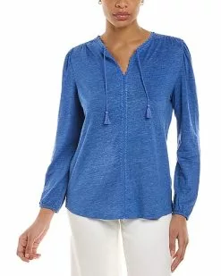 J.McLaughlin Gaia Linen-Blend Top Women
