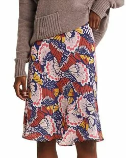 Boden Crinkle Bias-Cut Skirt Women