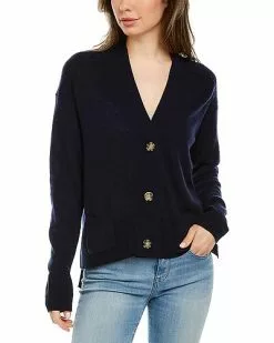 Hannah Rose Wool & Cashmere-Blend Cropped Cardigan Women