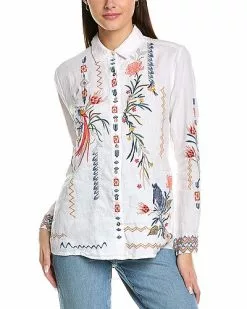 Johnny Was Tipaso Linen T-Shirt Women