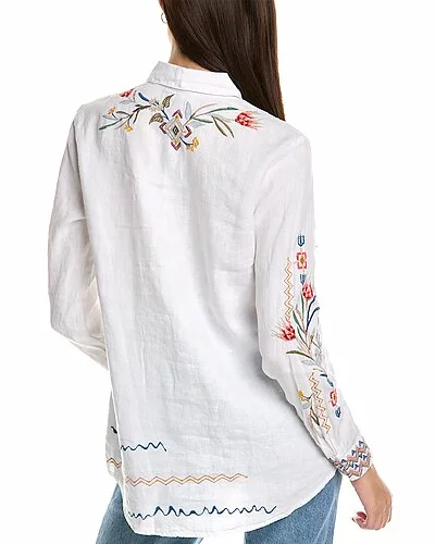 Johnny Was Tipaso Linen T-Shirt Women 4 Johnny Was Tipaso Linen T-Shirt Women - Image 2