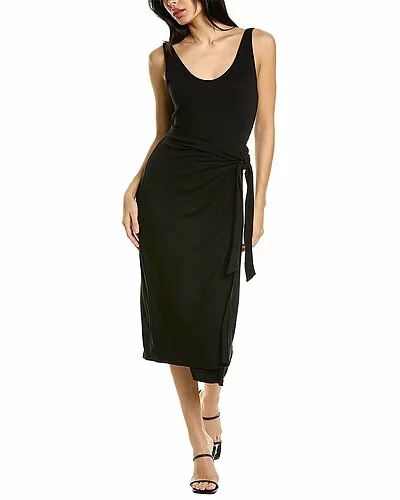 Vince Scoop Neck Wrap Dress Women 3 Vince Scoop Neck Wrap Dress Women