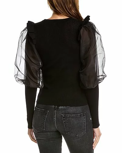 Design History Bishop Sleeve Sweater Women 4 Design History Bishop Sleeve Sweater Women - Image 2