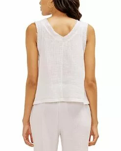 Three Dots V-Neck Raw Edge Tank Women -Dresses shop 1411672765 RLLD 2