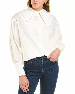 70/21 Doll Collar Lantern Sleeve Top Women