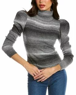 Lea & Viola Puff Sleeve Wool-Blend Sweater Women