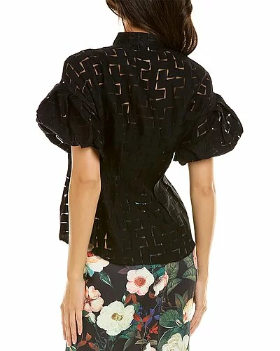 Gracia Button-Down Sheer Blouse Women 4 Gracia Button-Down Sheer Blouse Women - Image 2