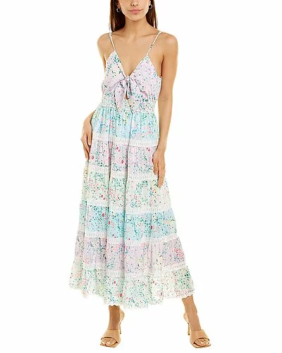 Beulah Tiered Midi Dress Women 3 Beulah Tiered Midi Dress Women