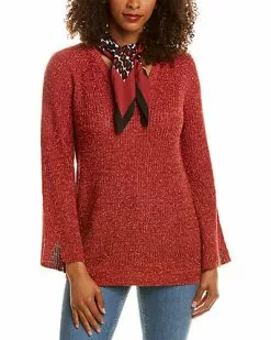 NIC+ZOE Explorer Linen-Blend Top Women
