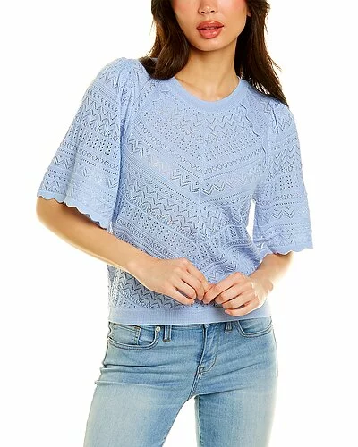 Design History Pointelle Sweater Women 3 Design History Pointelle Sweater Women
