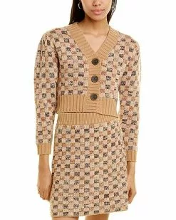 Rebecca Taylor Wool & Cashmere-Blend Crop Cardigan Women