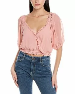1.STATE Cross Front Cropped Top Women