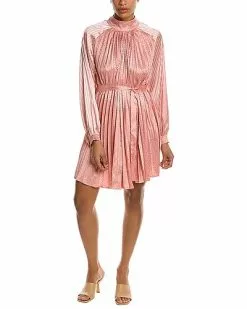 Beulah Accordion Pleated Mini Dress Women